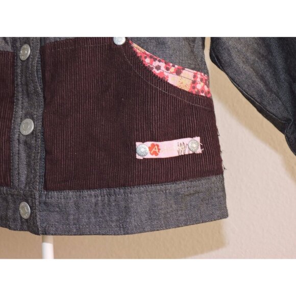 Adelie Quilted Denim Jacket French Designer Boutique Top Toddler 3T Outerwear - Picture 2 of 8